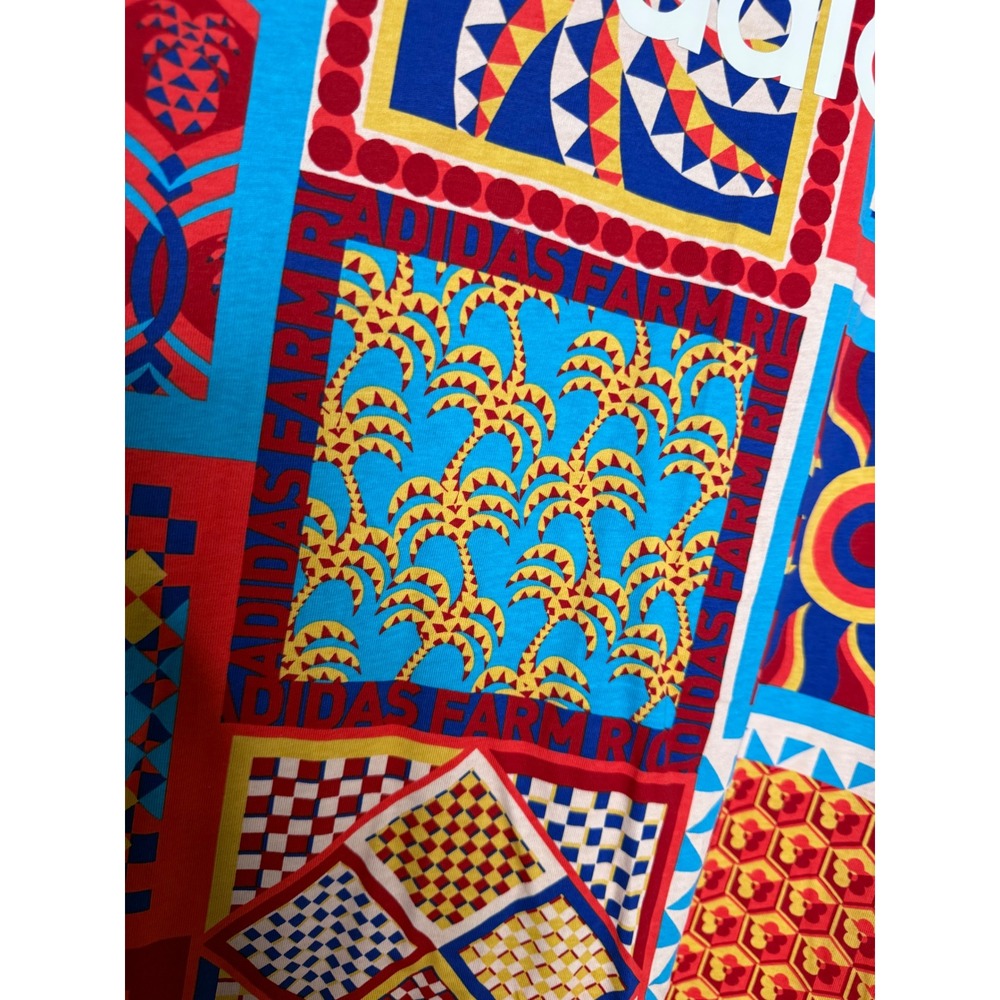 Adidas x Farm Rio Slim t-shirt Dress colorful tripical bright patterned - Picture 9 of 13